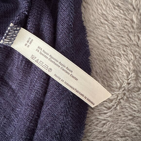 NWT Intimately Free People Long Sleeve Tee Shirt SMALL Navy Blue - Picture 7 of 7